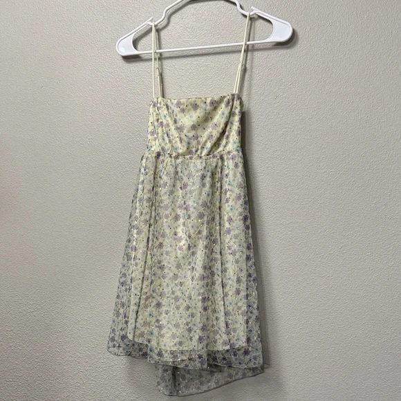 Lucy in the Sky Mesh Sequin Floral Babydoll Dress - Picture 2 of 13